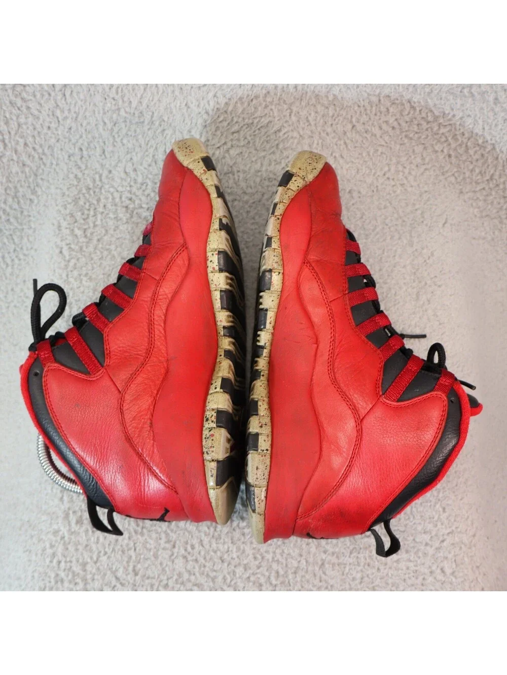 Jordan 10 Retro Men sz 8.5 705178-601 Red Leather Shoes